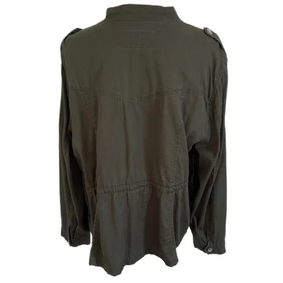 TORRID Twill Open Front Anorak Cargo Army Jacket - Picture 8 of 11